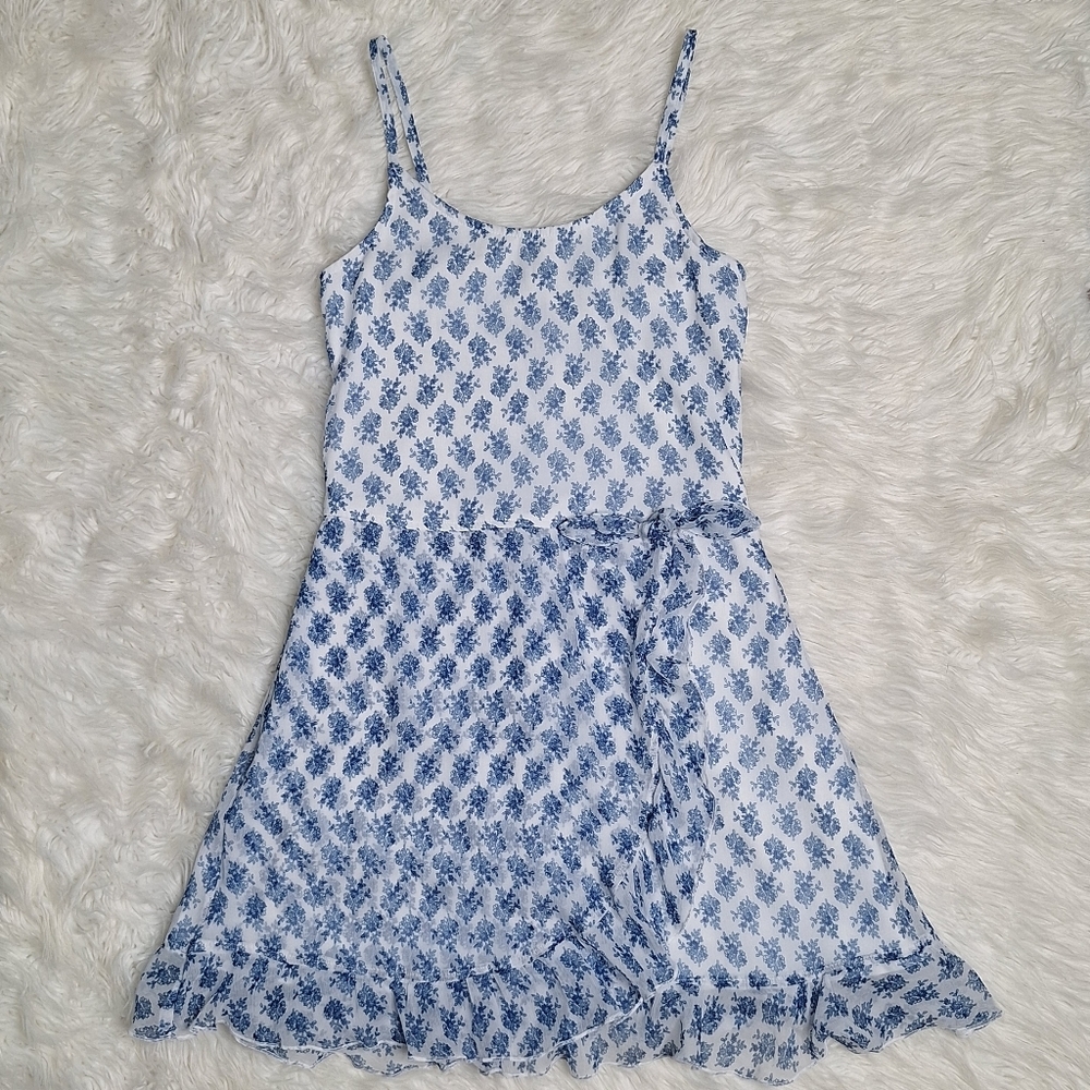 Abercrombie Kids Floral Blue and White Sundress Sz 13/14